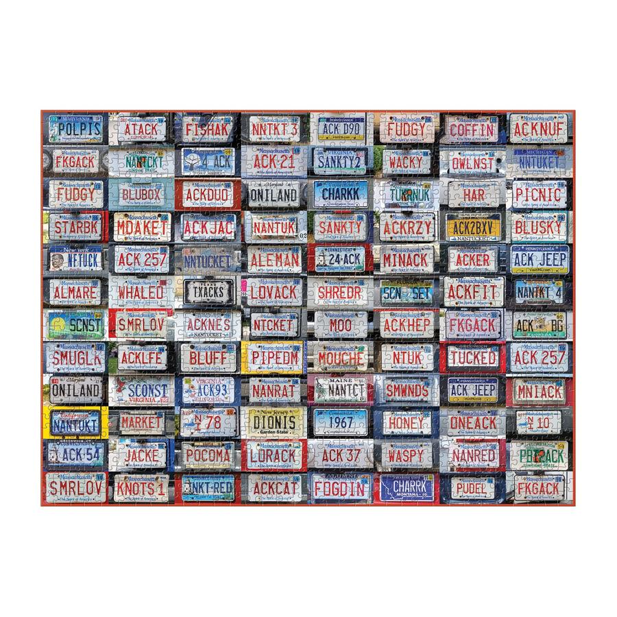 Nantucket License Plates 1000 Piece Puzzle - Quick Ship - Puzzlicious.com