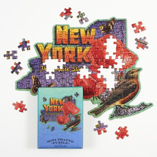 Wendy Gold's New York Mini Shaped 100 Piece Jigsaw Puzzle - Quick Ship