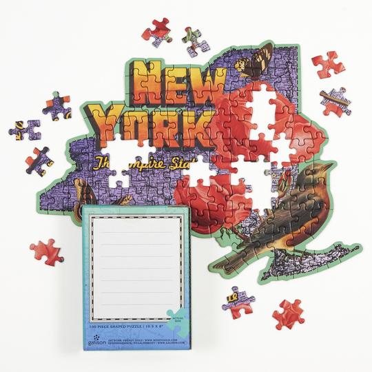 Wendy Gold&#39;s New York Mini Shaped 100 Piece Jigsaw Puzzle - Quick Ship