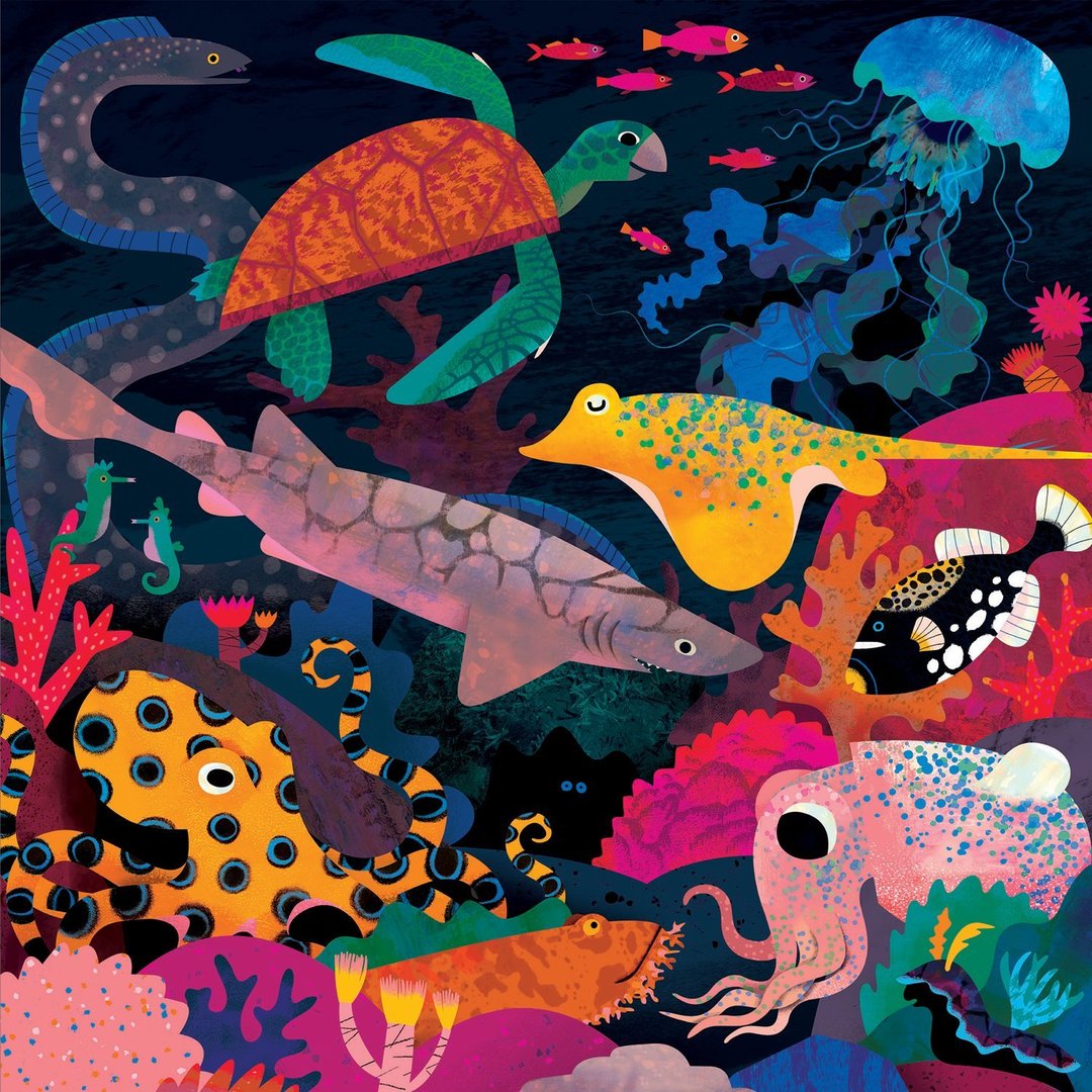 Glow in the Dark: Ocean Illuminated 500 Piece Puzzle - Quick Ship - Puzzlicious.com