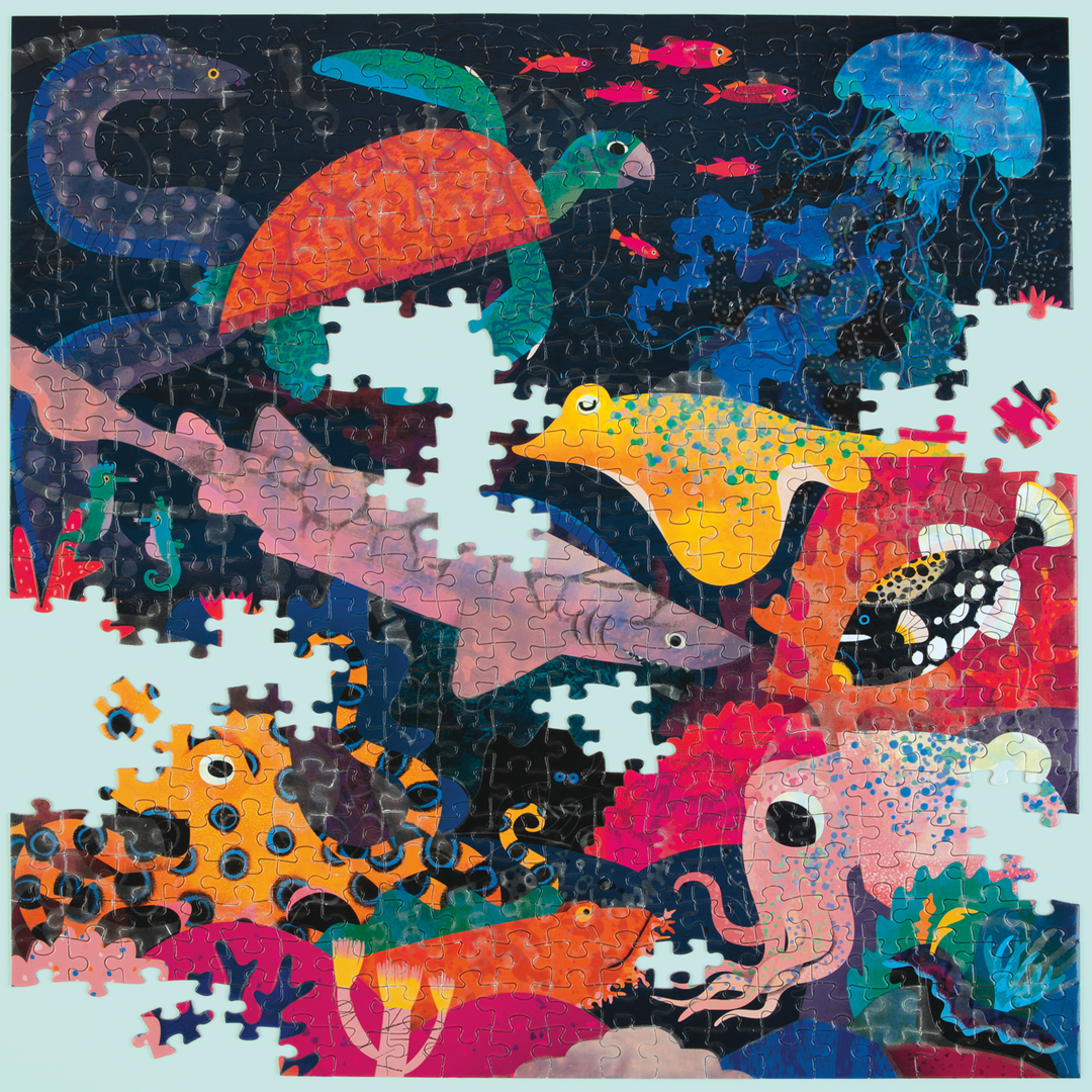 Glow in the Dark: Ocean Illuminated 500 Piece Puzzle - Quick Ship - Puzzlicious.com