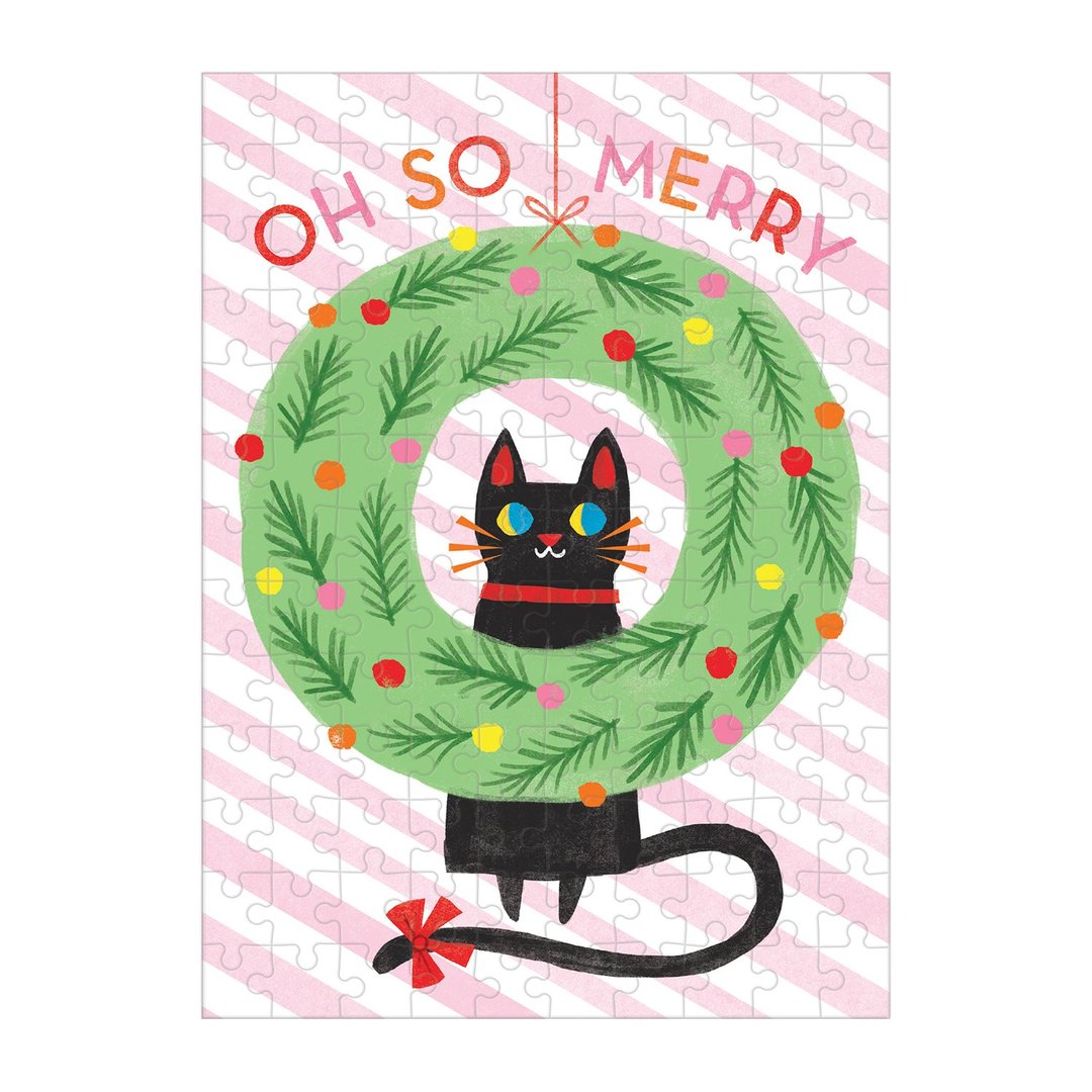 Oh So Merry 130 Piece Mini Jigsaw Puzzle - Quick Ship - Puzzlicious.com