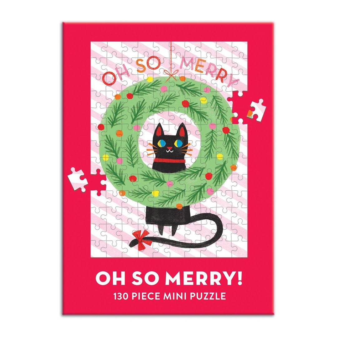 Oh So Merry 130 Piece Mini Jigsaw Puzzle - Quick Ship - Puzzlicious.com
