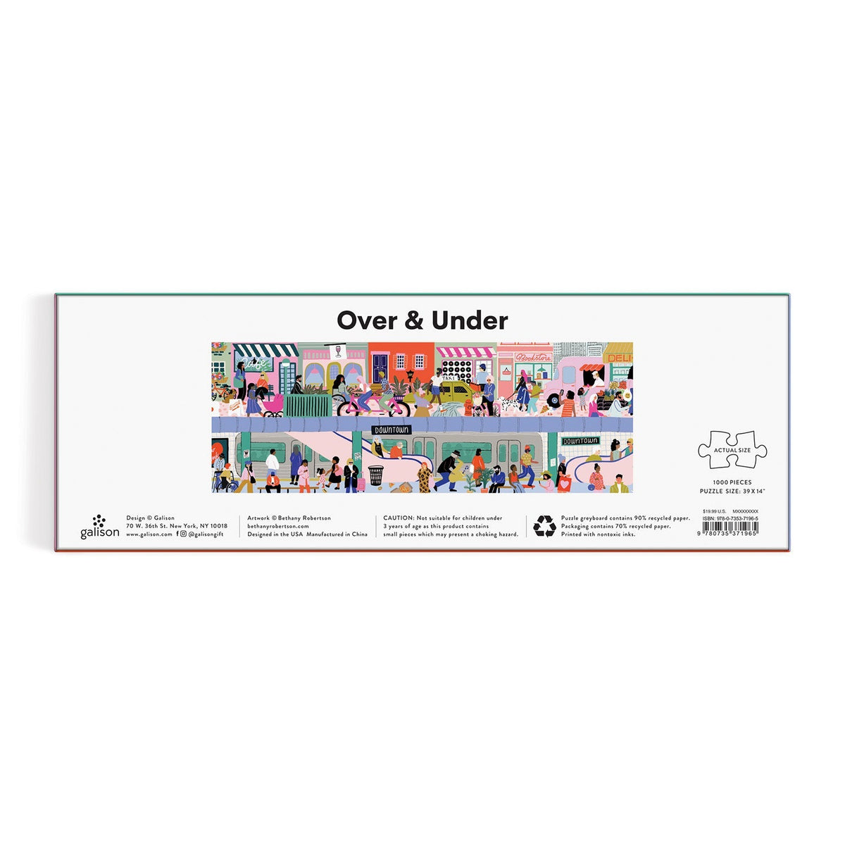 Over &amp; Under 1000 Piece Panoramic Jigsaw Puzzle