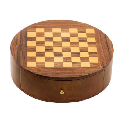 Battle of the Minds Handmade Portable Wooden Chess Set - Quick Ship - Puzzlicious.com