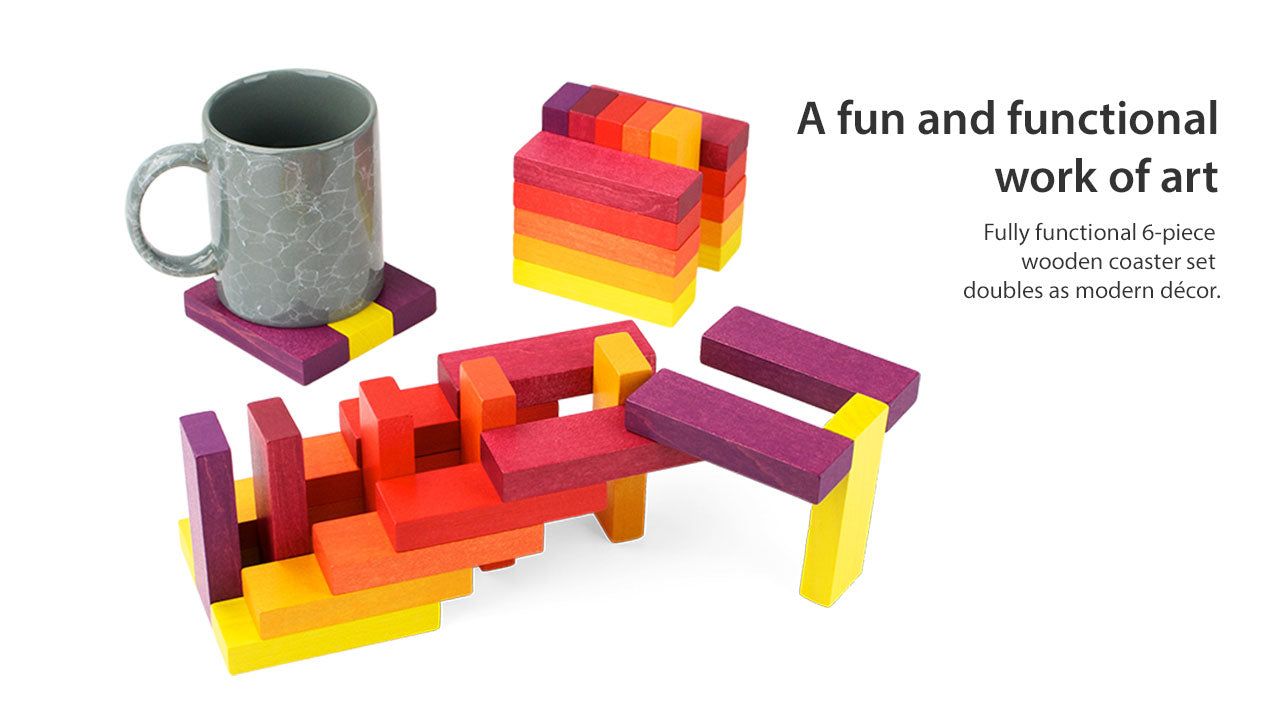 Playable ART Coaster Cube - Puzzlicious.com