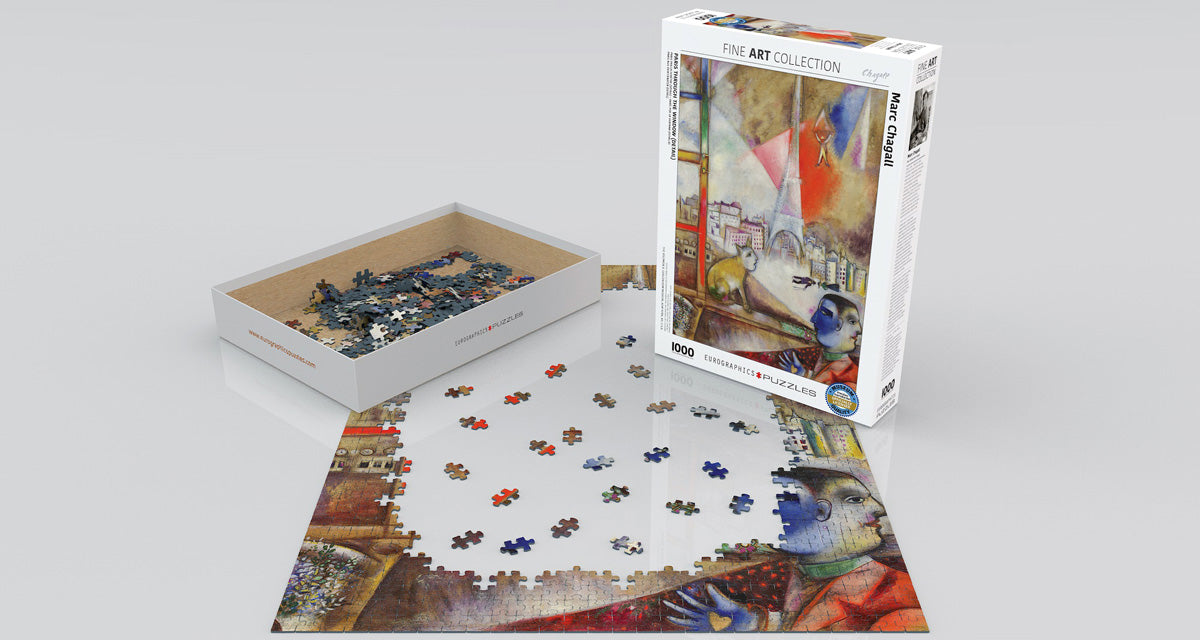 Chagall's Paris through the Window (Detail) 1000 Piece Puzzle - Quick Ship - Puzzlicious.com