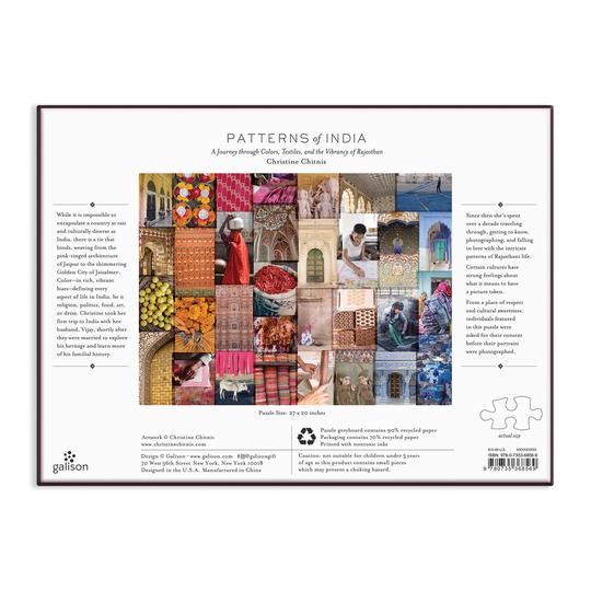 Patterns of India: A Journey Through Colors, Textiles and the Vibrancy of Rajasthan 1000 Piece Jigsaw Puzzle - Quick Ship