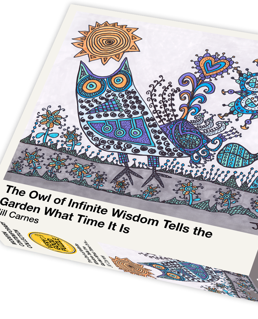 Jill Carnes' The Owl of Infinite Wisdom 1000 Piece Jigsaw Puzzle - Quick Ship - Puzzlicious.com