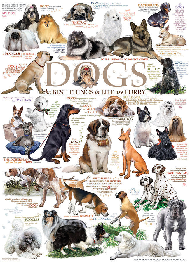 Dog Quotes 1000 Piece Puzzle - Quick Ship - Puzzlicious.com