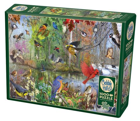 Birds of the Season 1000 Piece Puzzle - Quick Ship - Puzzlicious.com