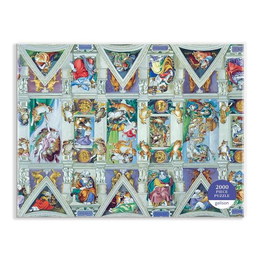 Sistine Chapel Ceiling Meowsterpiece of Western Art 2000 Piece Jigsaw Puzzle - Quick Ship