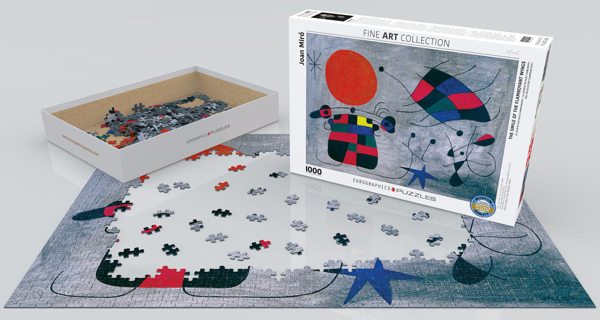 Miro&#39;s Smile of the Flamboyant Wings 1000 Piece Puzzle - Puzzlicious.com