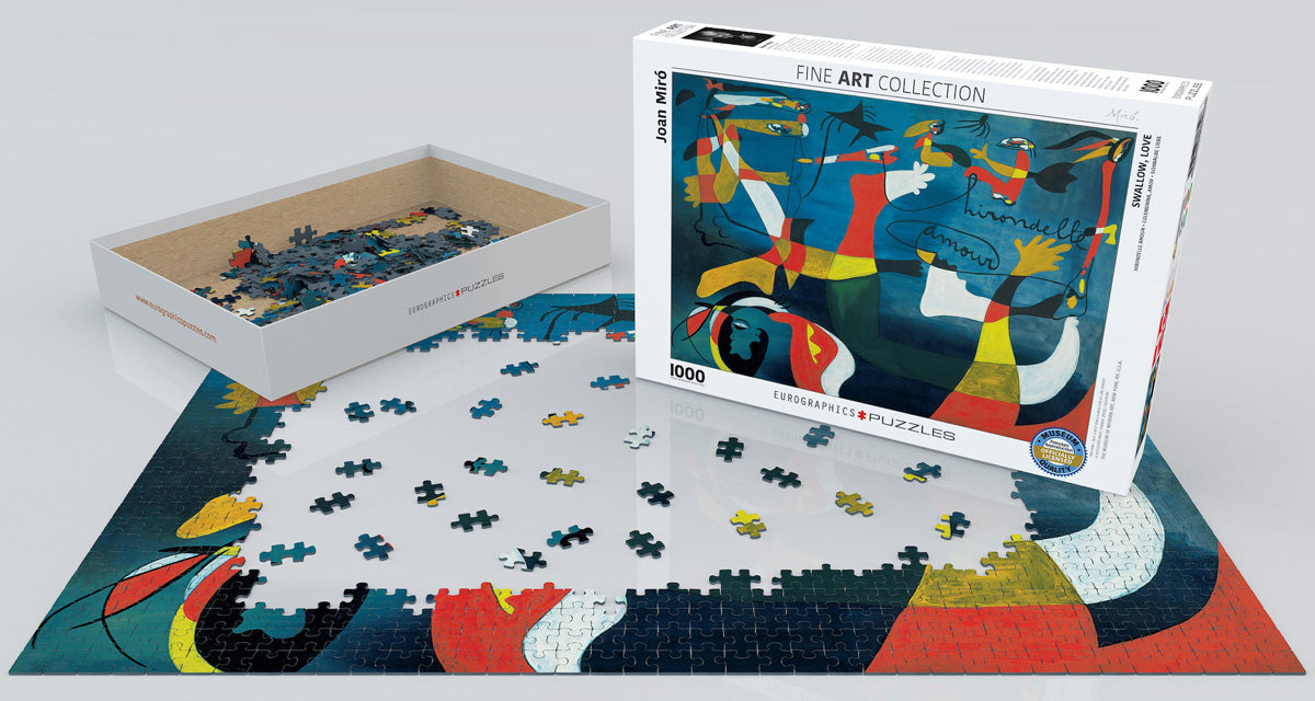 Miro&#39;s Swallow Love 1000 Piece Puzzle - Quick Ship - Puzzlicious.com