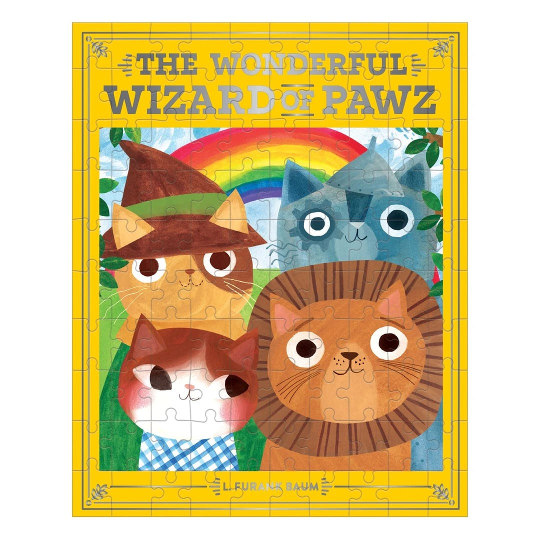 The Wonderful Wizard of Pawz Bookish Cats 100 Piece Puzzle - Quick Ship - Puzzlicious.com