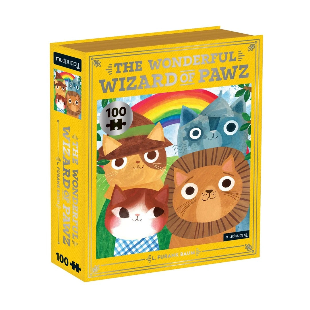 The Wonderful Wizard of Pawz Bookish Cats 100 Piece Puzzle - Quick Ship - Puzzlicious.com