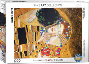 Klimt&#39;s The Kiss (Detail) 1000 Piece Puzzle - Quick Ship - Puzzlicious.com