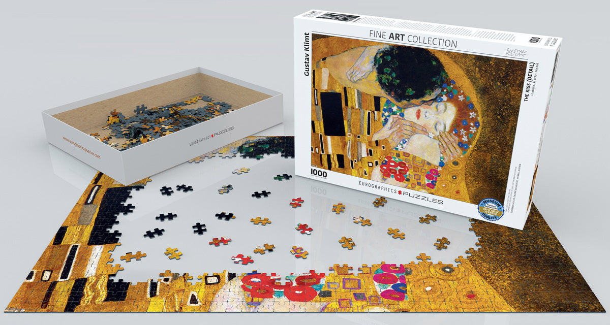 Klimt&#39;s The Kiss (Detail) 1000 Piece Puzzle - Quick Ship - Puzzlicious.com