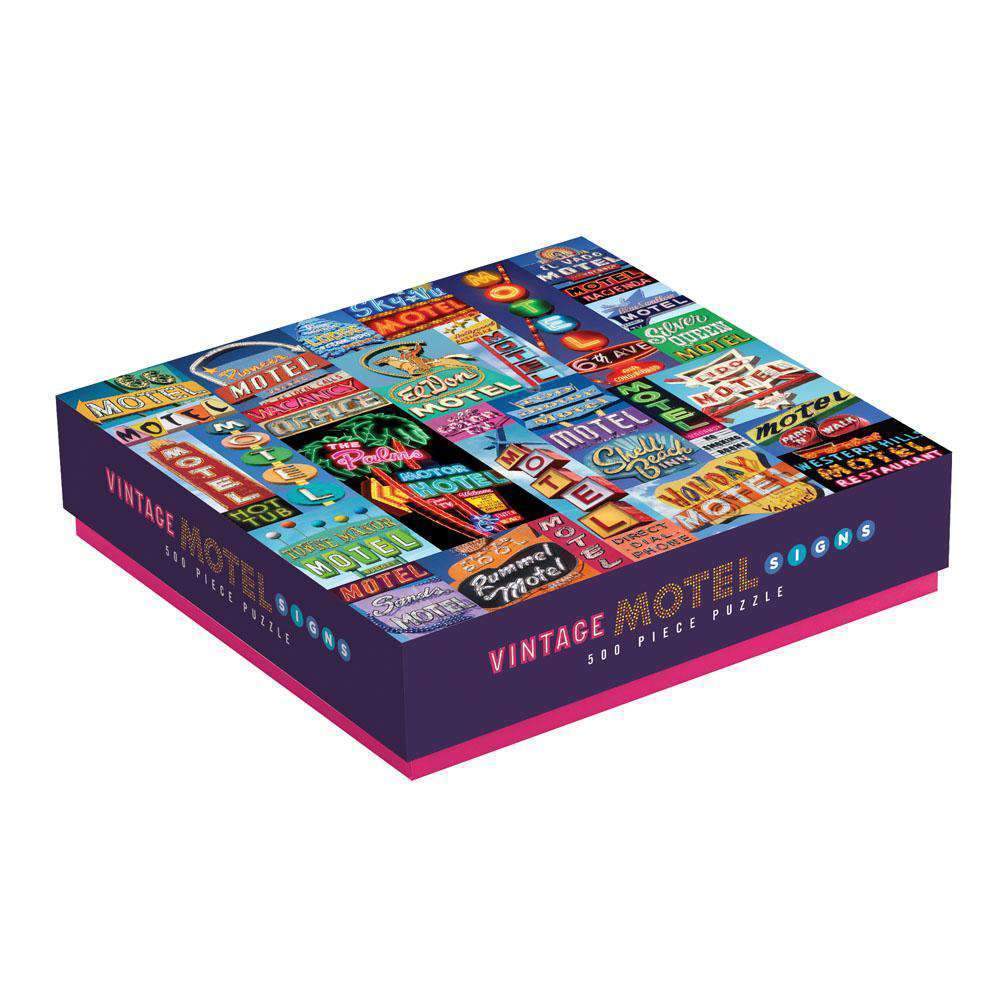Troy Litten Vintage Motel Signs 500 Piece Puzzle - Quick Ship - Puzzlicious.com