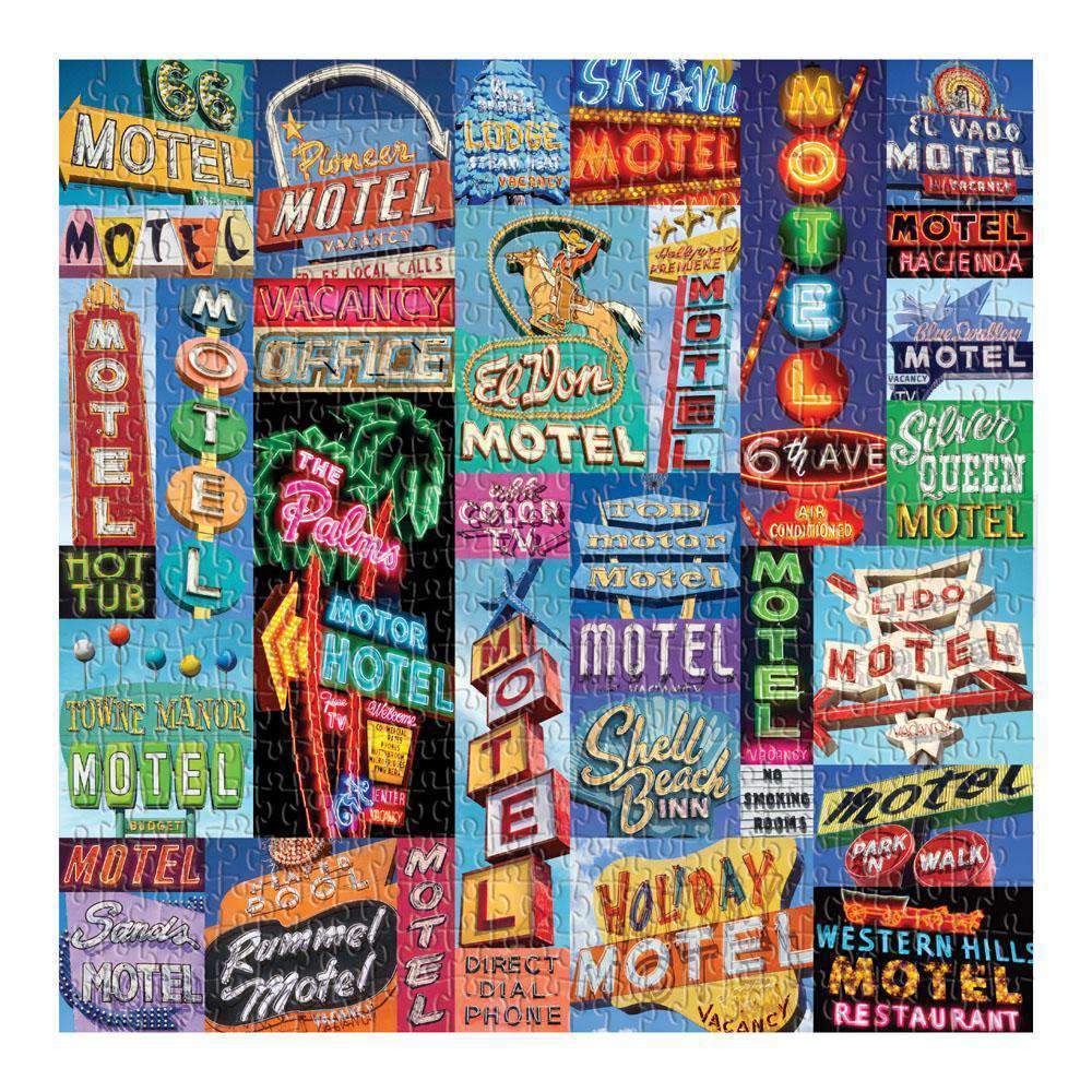 Troy Litten Vintage Motel Signs 500 Piece Puzzle - Quick Ship - Puzzlicious.com