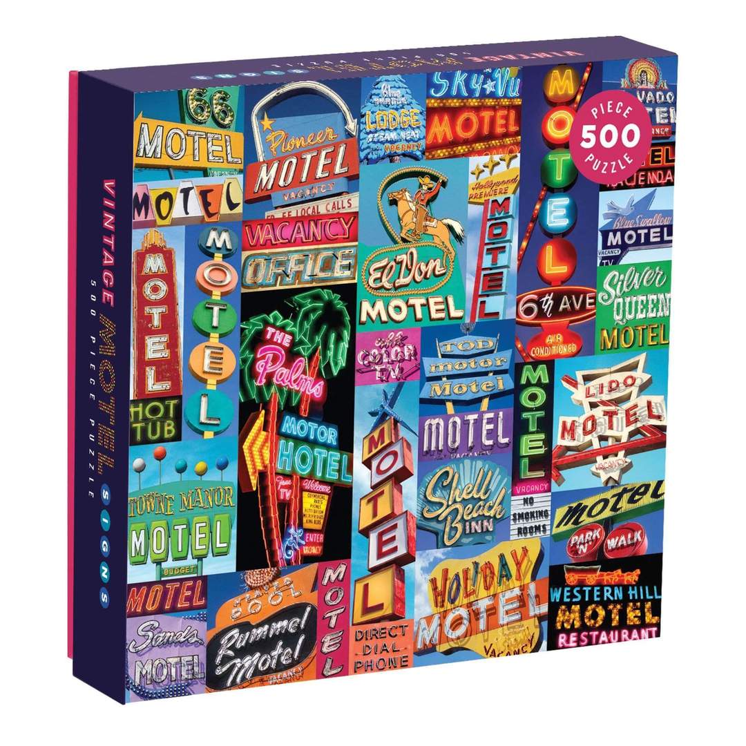 Troy Litten Vintage Motel Signs 500 Piece Puzzle - Quick Ship - Puzzlicious.com