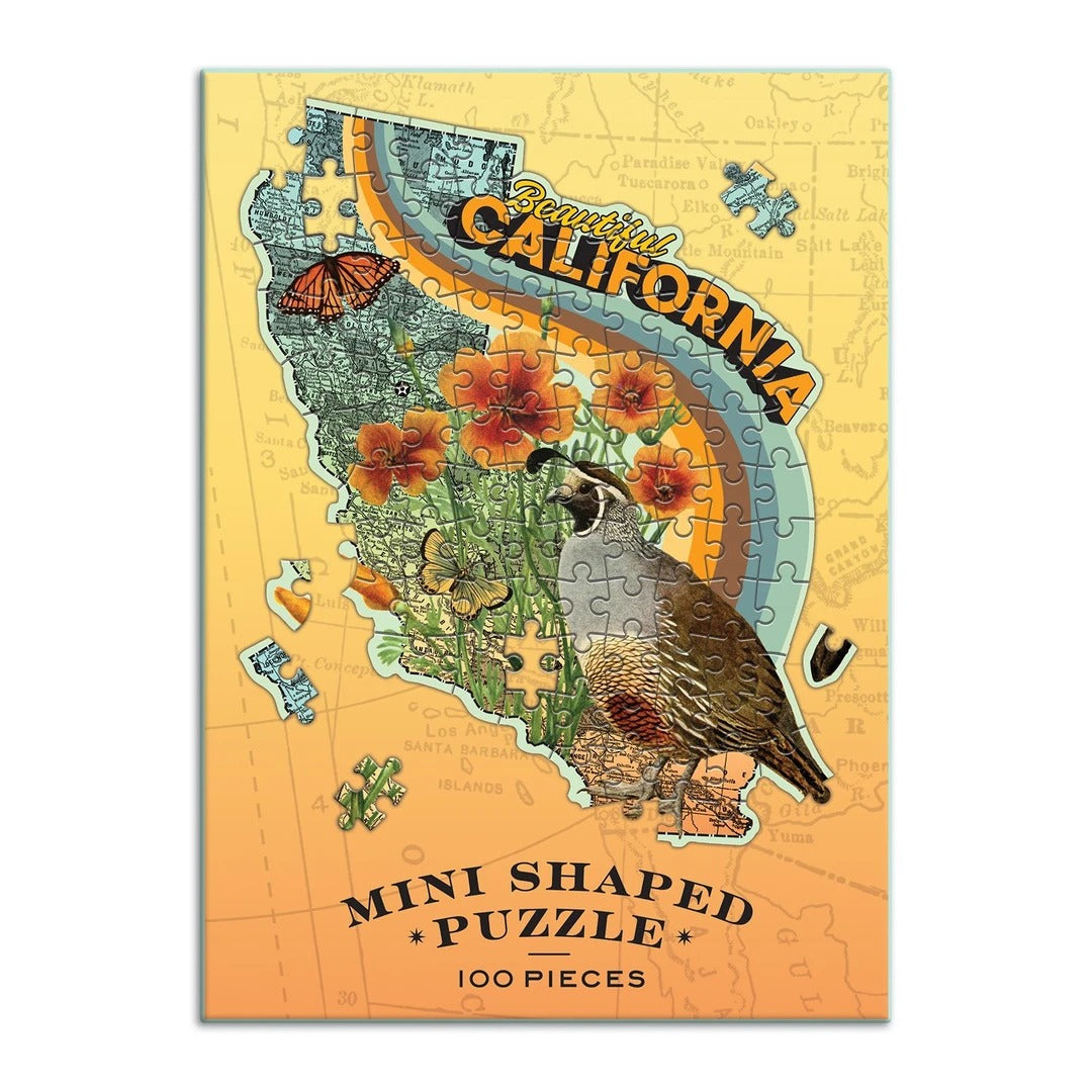 Wendy Gold's California Mini Shaped 100 Piece Jigsaw Puzzle - Quick Ship - Puzzlicious.com