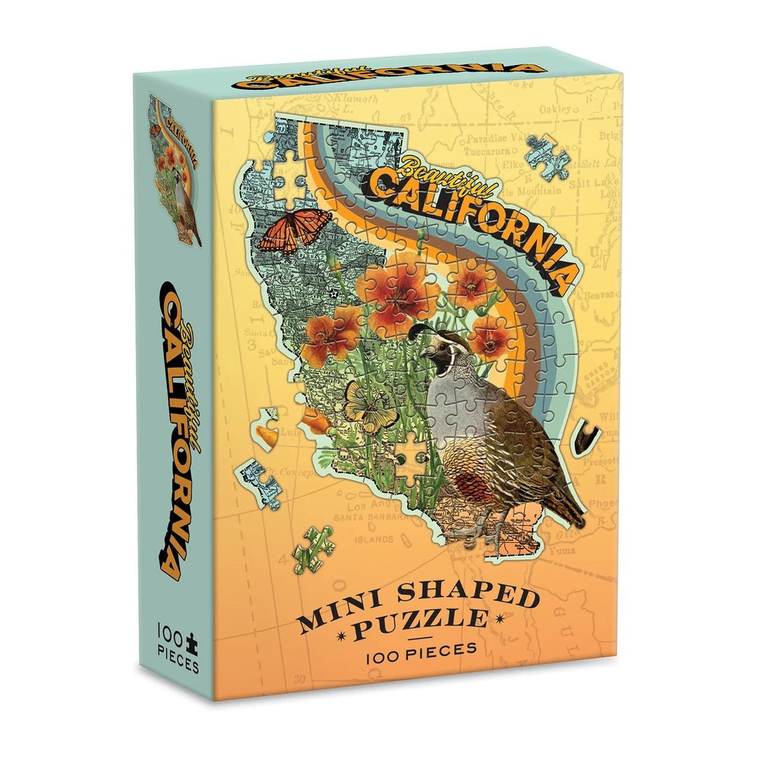 Wendy Gold&#39;s California Mini Shaped 100 Piece Jigsaw Puzzle - Quick Ship - Puzzlicious.com