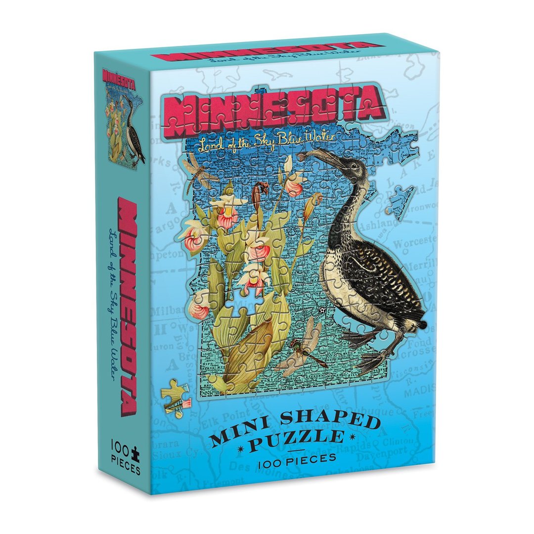 Wendy Gold's Minnesota Mini Shaped 100 Piece Jigsaw Puzzle - Quick Ship - Puzzlicious.com