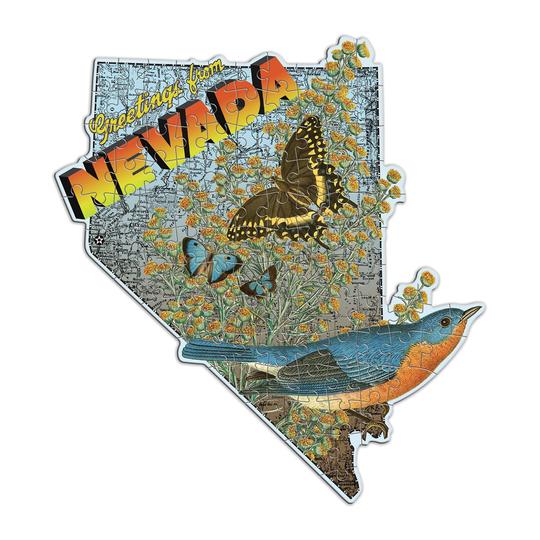 Wendy Gold's Nevada Mini Shaped 100 Piece Jigsaw Puzzle - Quick Ship