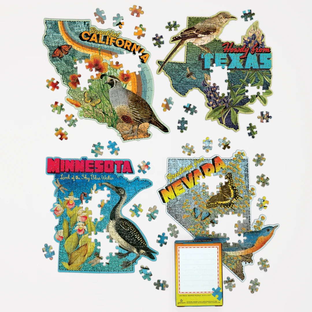 Wendy Gold's Texas Mini Shaped 100 Piece Jigsaw Puzzle - Quick Ship - Puzzlicious.com