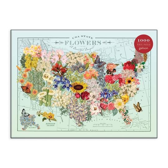 Wendy Gold USA State Flowers 1000 Piece Puzzle - Quick Ship - Puzzlicious.com
