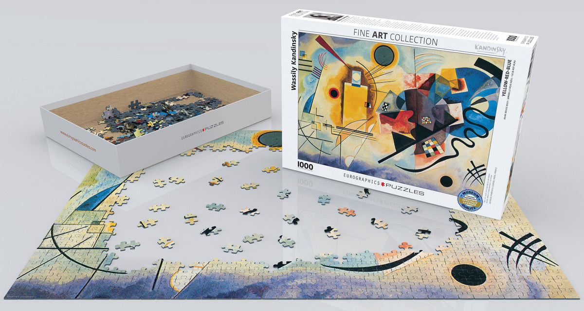 Kandinsky Yellow Red Blue 1000 Piece Puzzle - Quick Ship - Puzzlicious.com