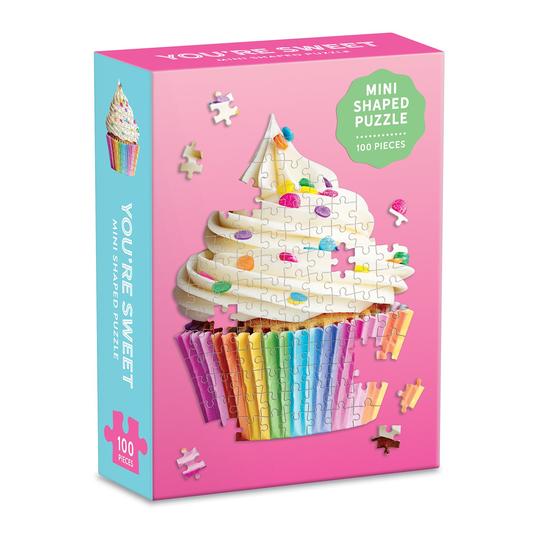 You're Sweet Cupcake Mini Shaped 100 Piece Jigsaw Puzzle - Quick Ship